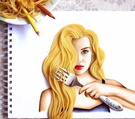 عکس نقاشی خوراکی های زیبا