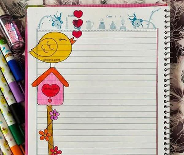 عکس نقاشی های زیبا و آسان برای دفتر مشق