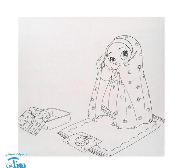 عکس نقاشی چادر گل گلی