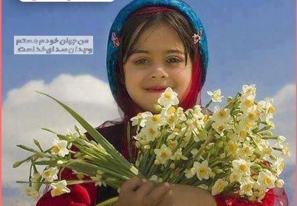 عکس نقاشی گل فروش کودکانه