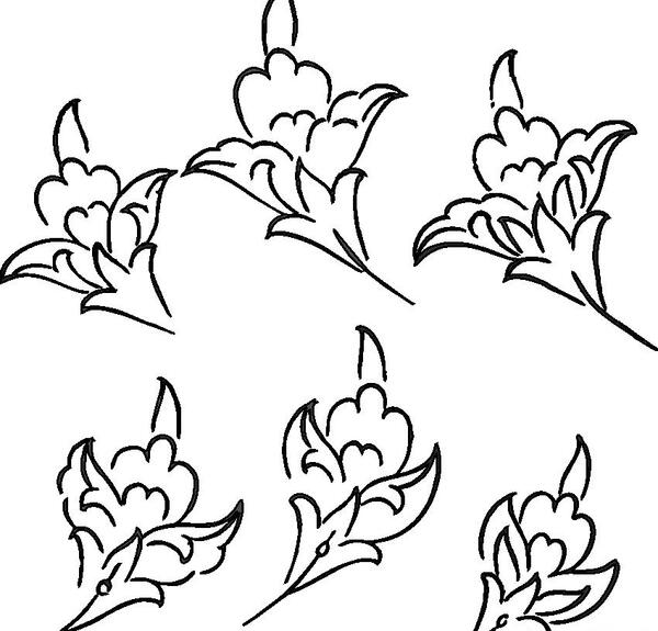 عکس نقاشی گل غنچه ساده