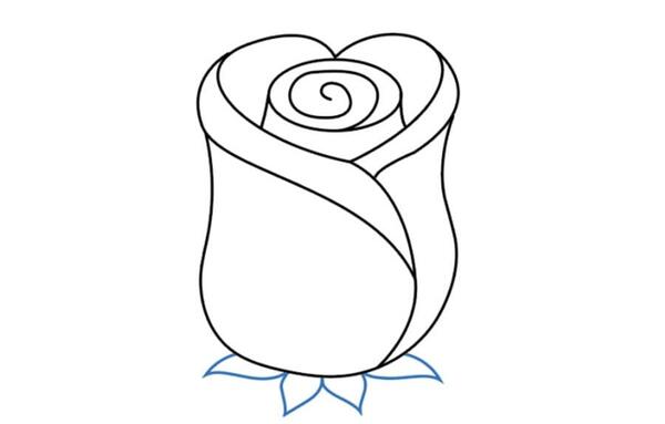 عکس نقاشی گل غنچه ساده
