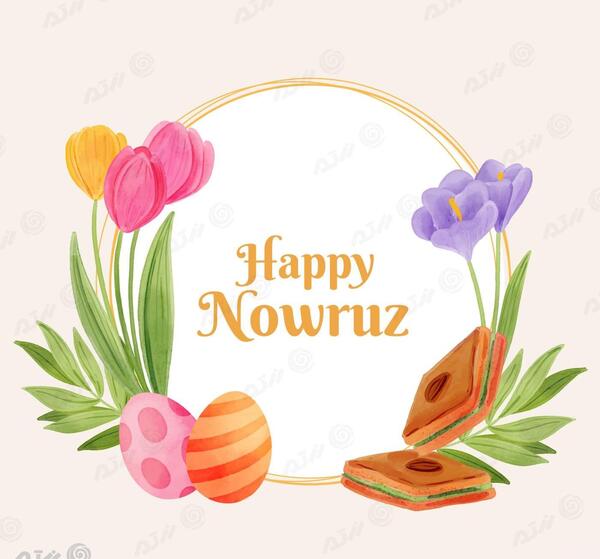 عکس نقاشی گل برای عید نوروز