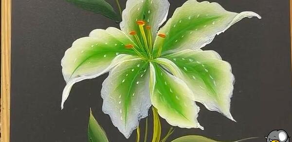 عکس نقاشی گل سوسن ساده