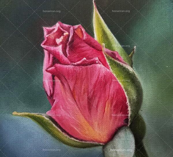 عکس نقاشی رنگ روغن گل داوودی