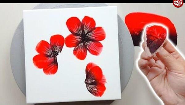 عکس نقاشی خیلی زیبای گل