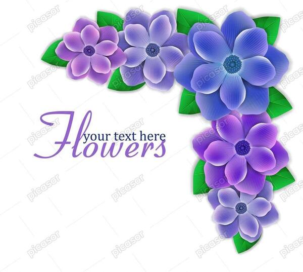 عکس نقاشی گل حاشیه برگ