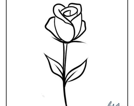عکس نقاشی تک گل ساده