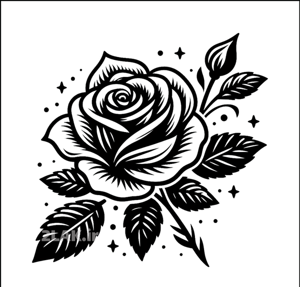 عکس نقاشی تک گل ساده