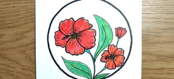 عکس نقاشی گل پیچک