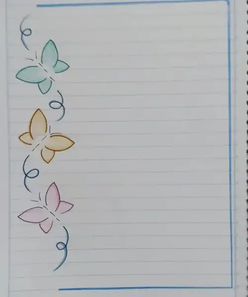 عکس نقاشی گل برای حاشیه دفتر مشق آسان