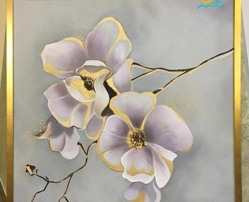 عکس نقاشی گل بنفشه آسان