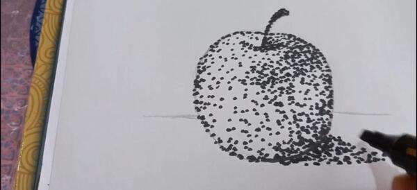 عکس نقاشی با نقطه برای هفتم گل