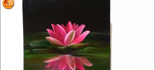 عکس نقاشی گل لاله آبی