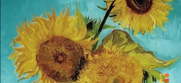 عکس نقاشی گل های آفتابگردان اثر ونگوگ