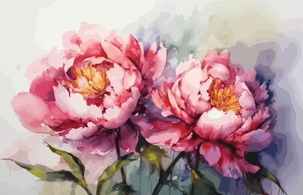 عکس نقاشی گل آسان با آبرنگ