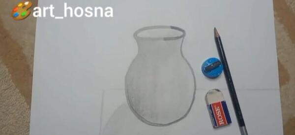 عکس نقاشی با سیاه قلم کوزه