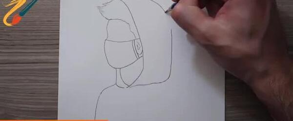 عکس نقاشی سیاه قلم فانتزی پسرانه آسان