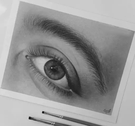 عکس نقاشی سیاه قلم طراحی چشم