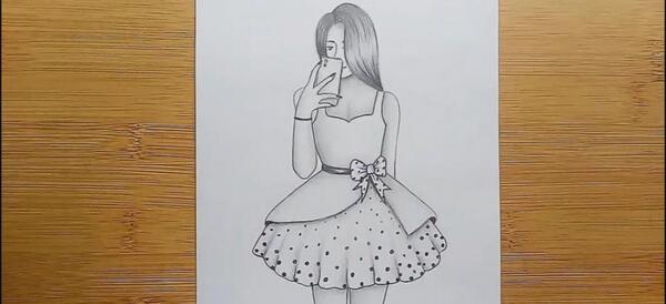 عکس نقاشی سیاه قلم زن زندگی آزادی