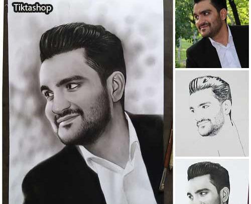 عکس قیمت نقاشی سیاه قلم هایپر رئال