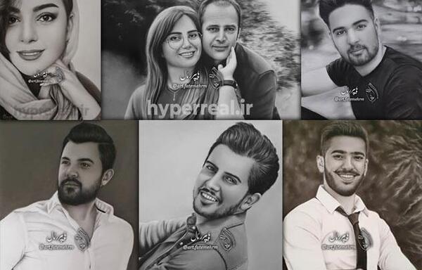 عکس قیمت نقاشی سیاه قلم هایپر رئال