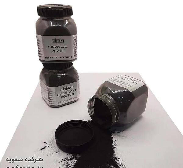 عکس نقاشی سیاه قلم با پودر زغال