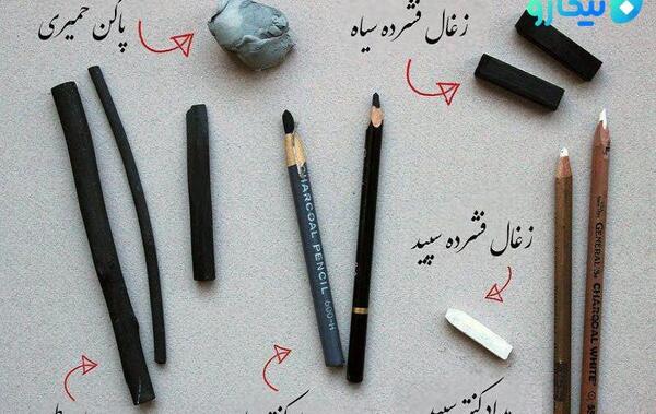 عکس نقاشی سیاه قلم از حیوانات ساده