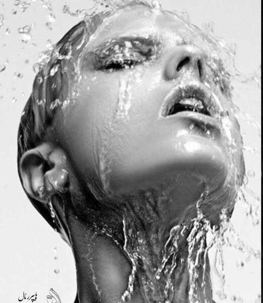 عکس مدل نقاشی سیاه قلم چهره خیس