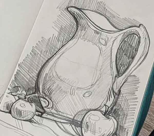 عکس نقاشی سیاه قلم پرنده