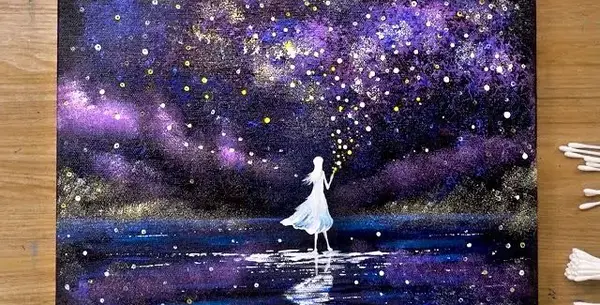 عکس نقاشی آسمان با سیاه قلم