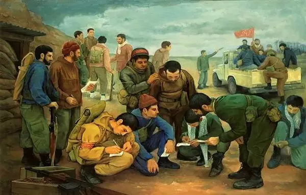 عکس نقاشی کودکانه درباره هفته دفاع مقدس
