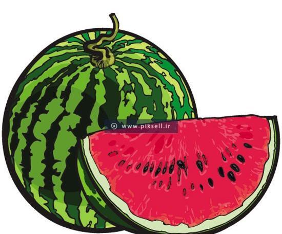 عکس نقاشی کودکانه هندوانه یلدا