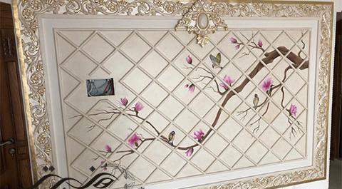 عکس طرح نقاشی مدرن روی دیوار