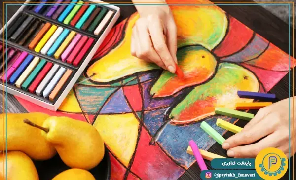 عکس نقاشی مدرن با پاستل