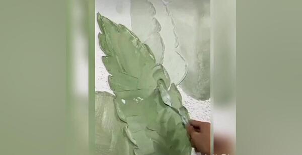 عکس آموزش تابلو نقاشی برجسته مدرن