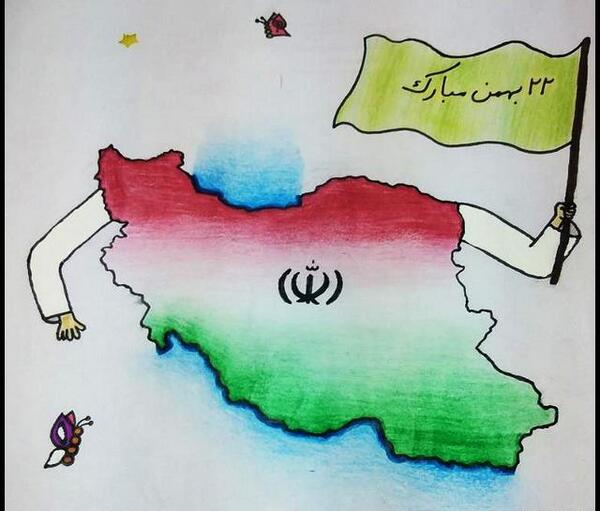 عکس نقاشی کودکانه نقشه ایران