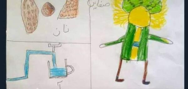 عکس نقاشی کودکانه برای نعمت های خداوند