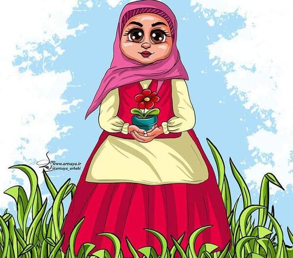عکس نقاشی کودکانه لباس کردی
