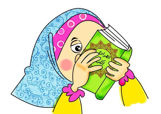 عکس نقاشی کودکانه قرآن خواندن