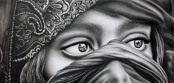 عکس نقاشی زغال کودکانه