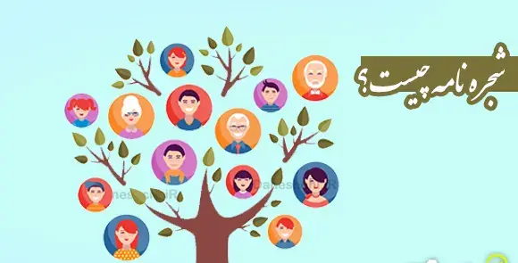 عکس نقاشی کودکانه درخت شجره نامه