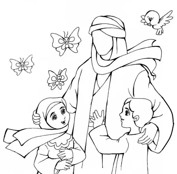 عکس نقاشی کودکانه در مورد سلام علیکم