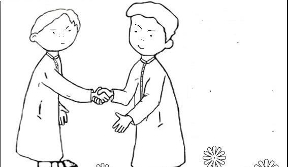 عکس نقاشی کودکانه در مورد سلام علیکم