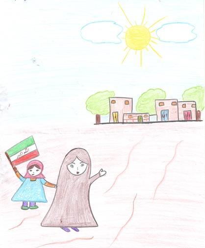 عکس نقاشی کودکانه درمورد هفته دفاع مقدس