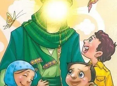 عکس نقاشی ساده کودکانه حضرت محمد