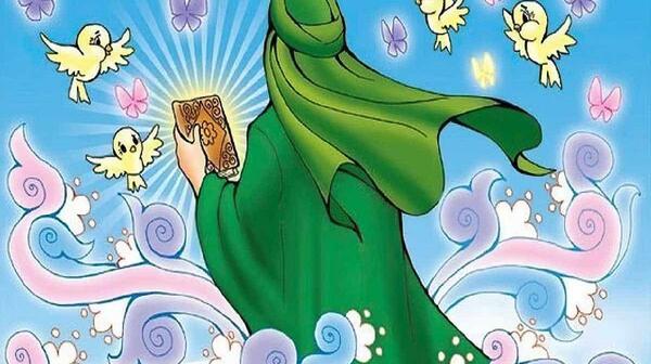 عکس نقاشی ساده کودکانه حضرت محمد