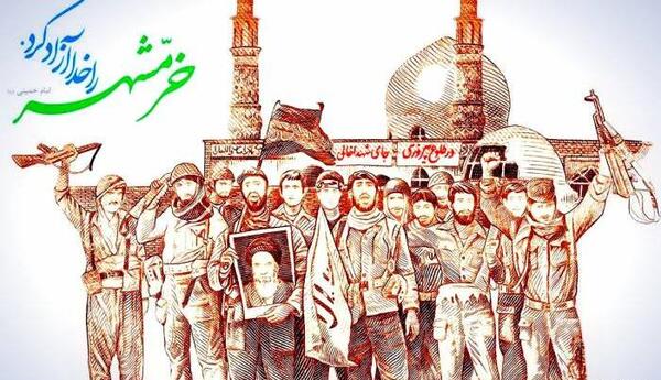 عکس نقاشی کودکانه درباره جنگ ایران و عراق