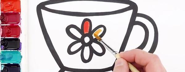عکس نقاشی فانتزی روی لیوان