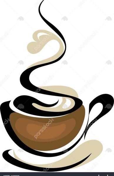 عکس نقاشی فنجان قهوه فانتزی